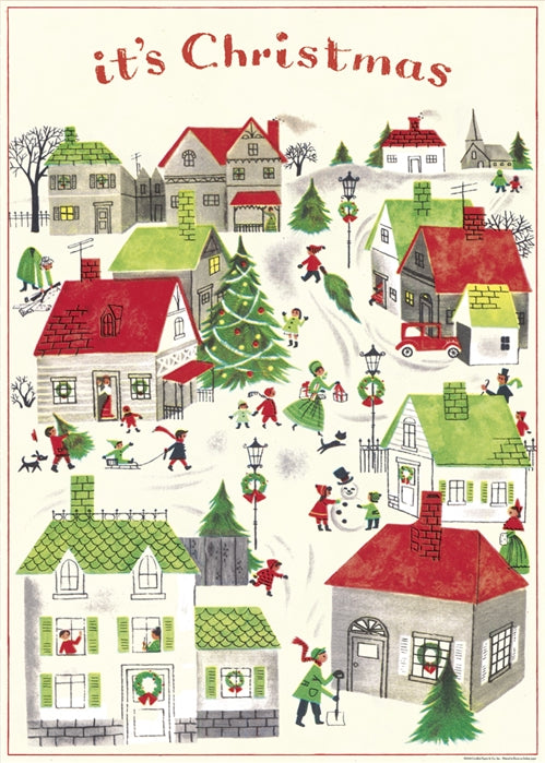 Christmas Village Gift Wrap/Poster
