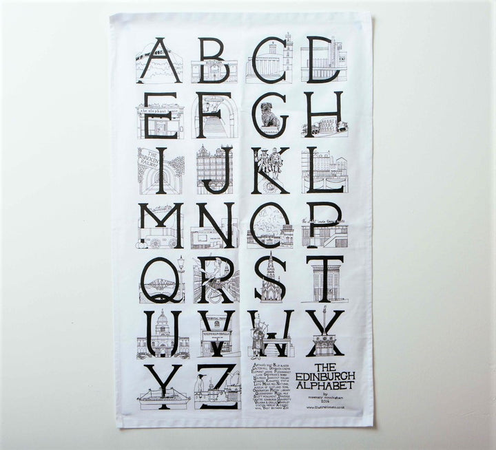 Edinburgh Alphabet Tea Towel