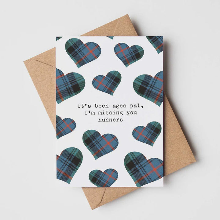 Missing You Hunners Scottish Card