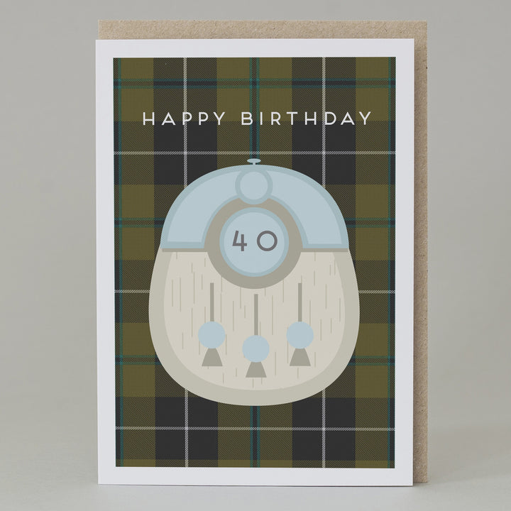 Kilt 40th Scottish Birthday Card