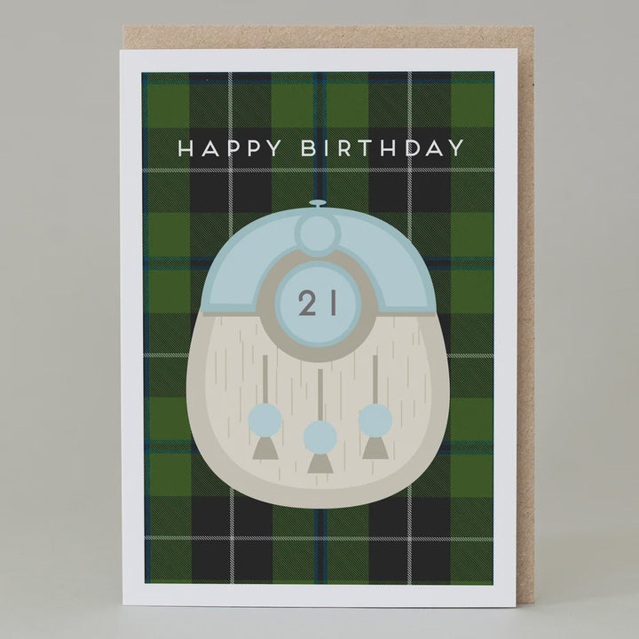 Kilt Scottish 21st Birthday Card