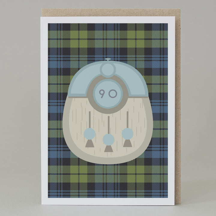 Kilt Scottish 90th Birthday Card