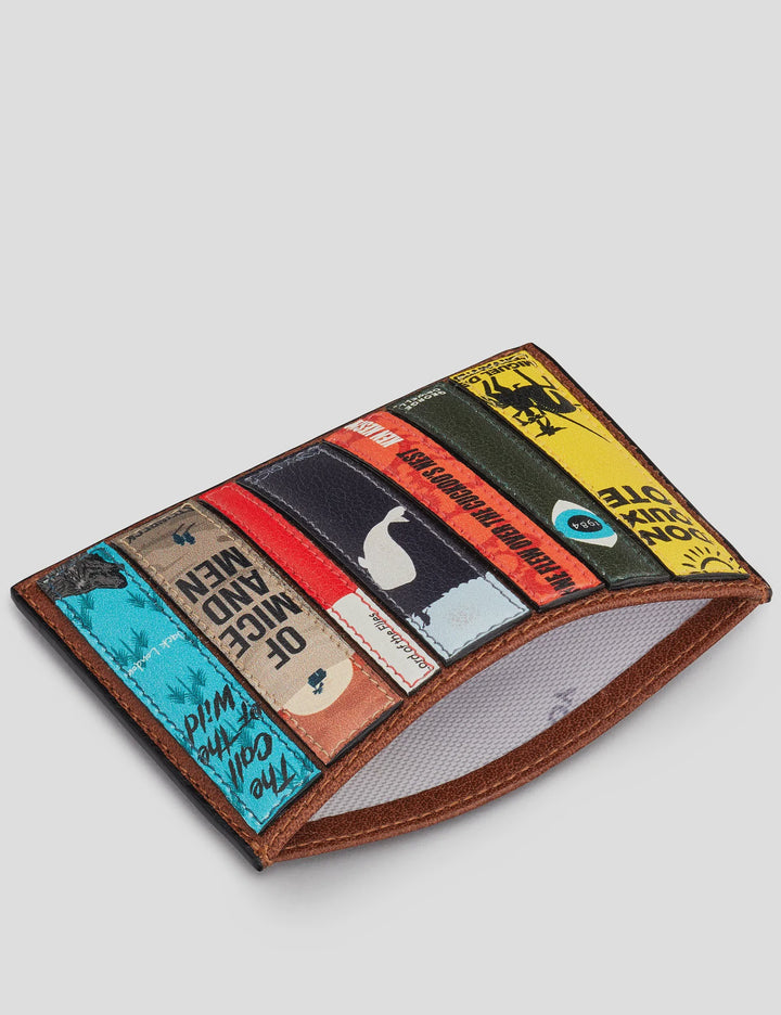 BOOKWORM TAN BROWN LEATHER ACADEMY CARD HOLDER