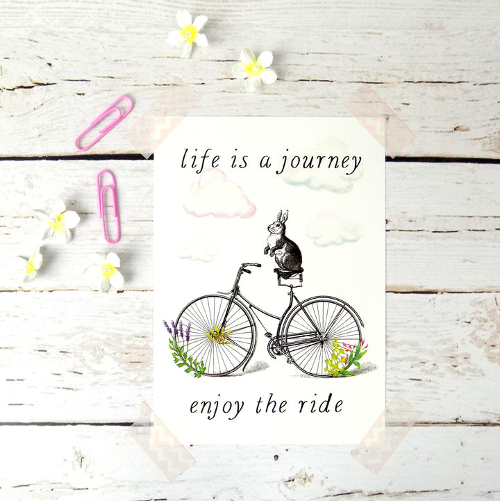 Life Is A Journey Enjoy The Ride postcard