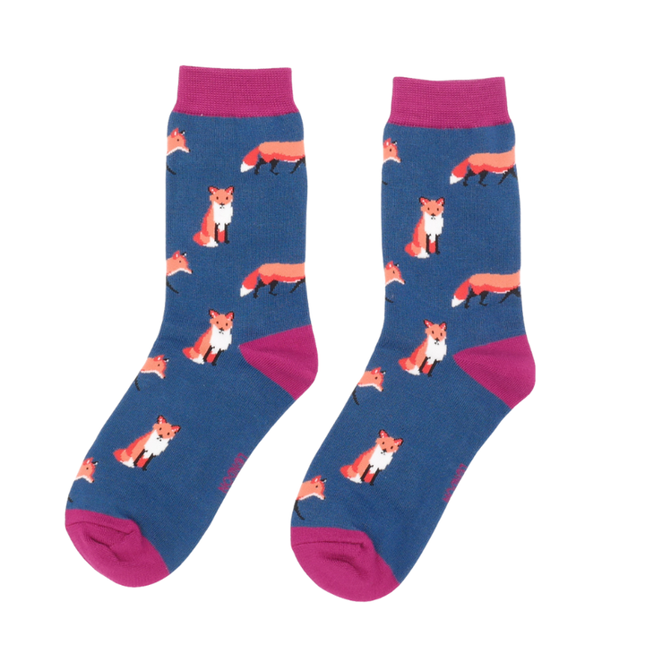Little Fox Ladies Socks Denim Blue