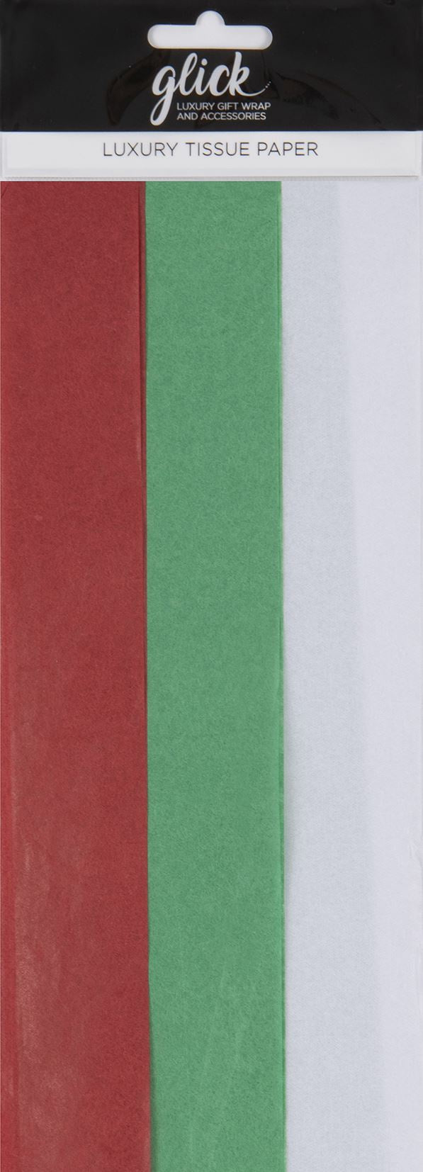 Tissue Paper Pack of 6 Green, Red, White