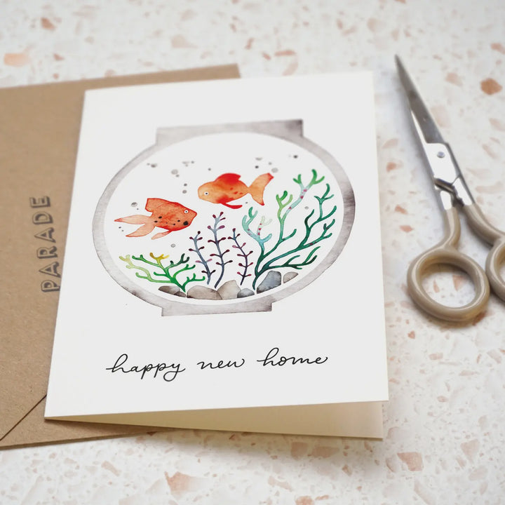 Happy New Home Fish Bowl Card