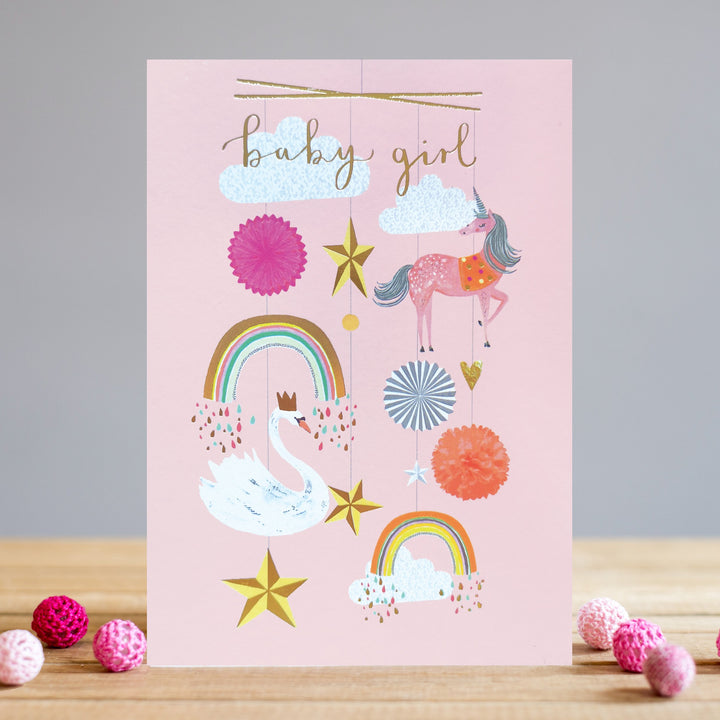 New Baby Girl Mobile Card