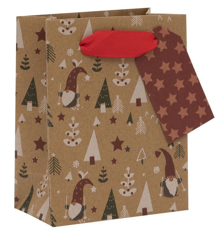 Nordic Gnomes Small Christmas Gift Bag
