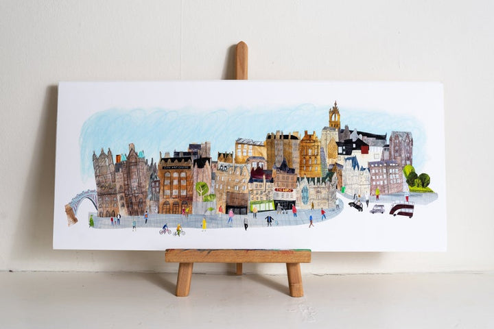 Old Town Edinburgh Panoramic Art Print