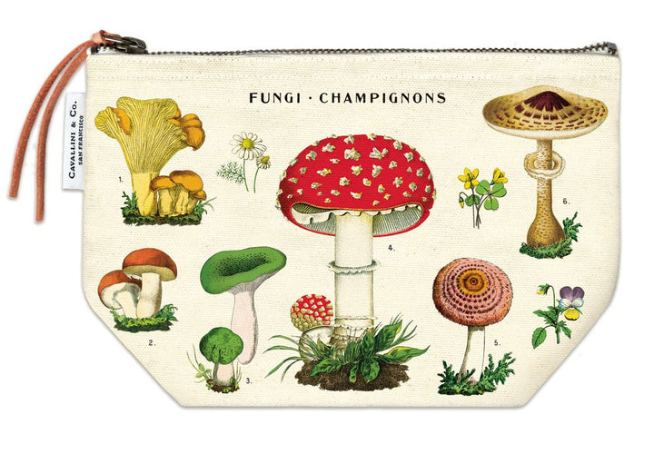 Fungi Mushrooms Cotton Pouch