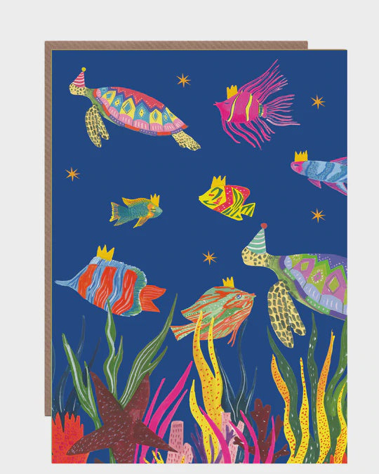 Party Under The Sea Blank Greetings Card