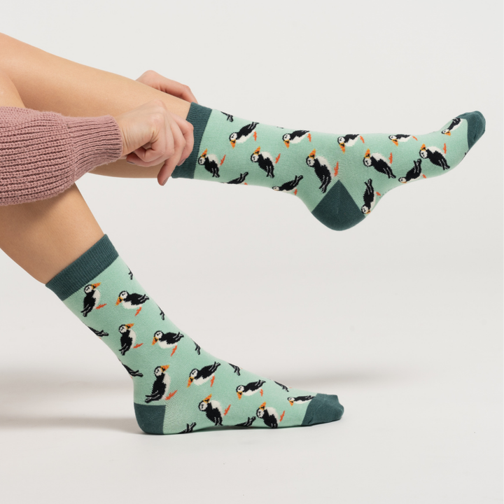 Puffin Ladies Bamboo Socks Mint