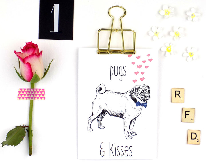 Pugs & Kisses card