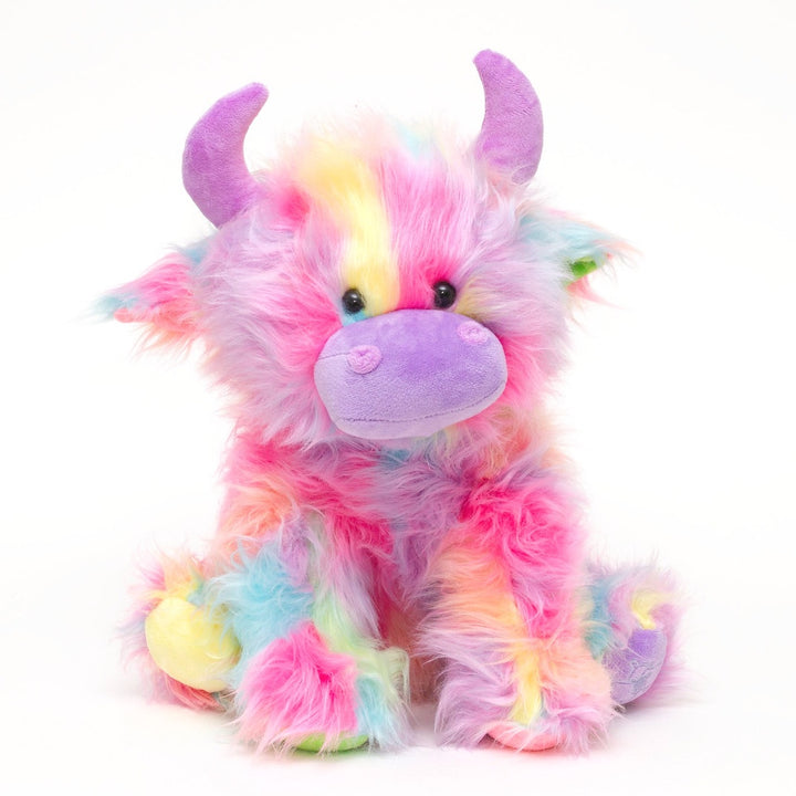 Rainbow Large Highland Coo Cuddly Toy
