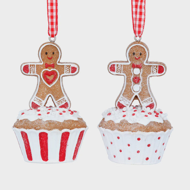 Resin Gingerbread Man on Cupcake Decoration