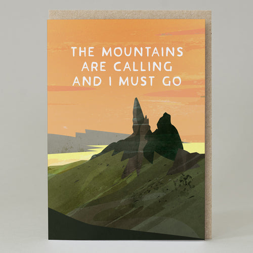 'The mountains are calling' Card