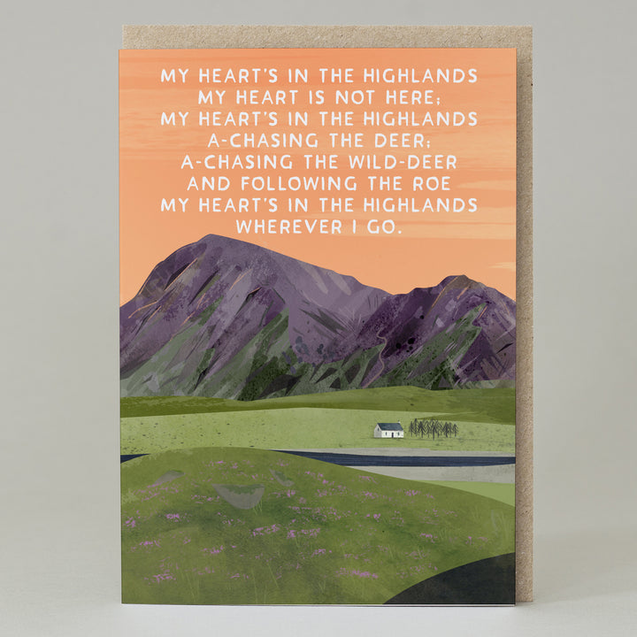 'My heart's in the highlands' Card