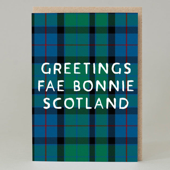 Tartan 'Greetings Fae Bonnie Scotland' Card