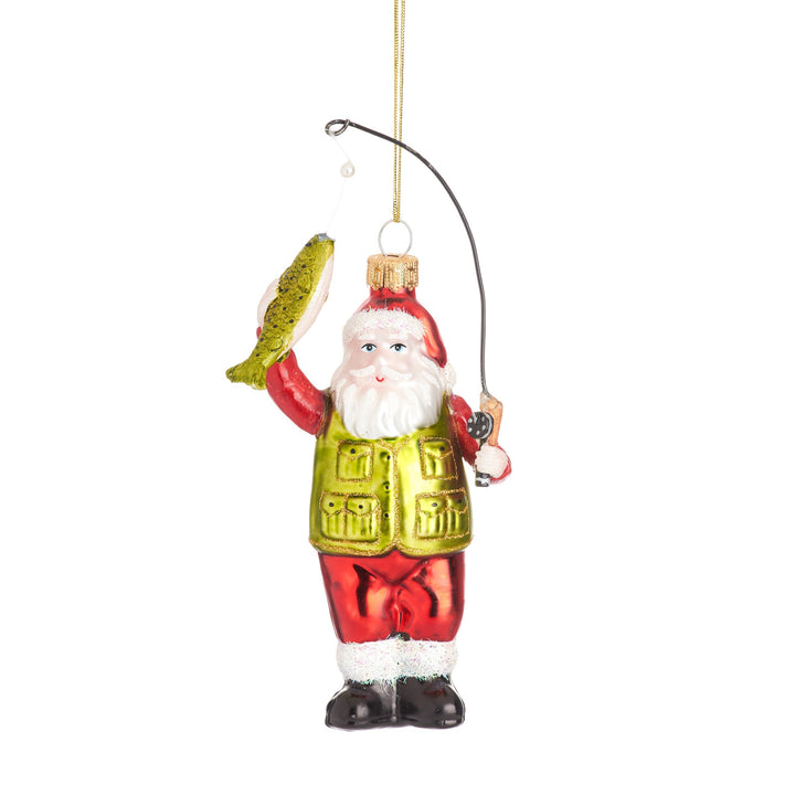 Fishing Santa Christmas Decoration