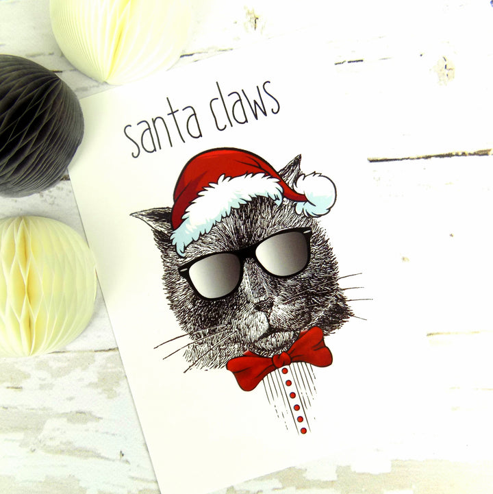 Santa Claws postcard