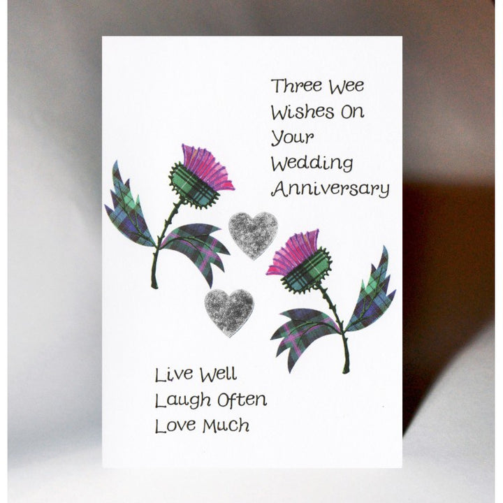 SCOTTISH ANNIVERSARY THISTLE CARD