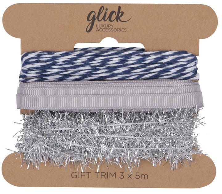 Silver Christmas Ribbon Multipack