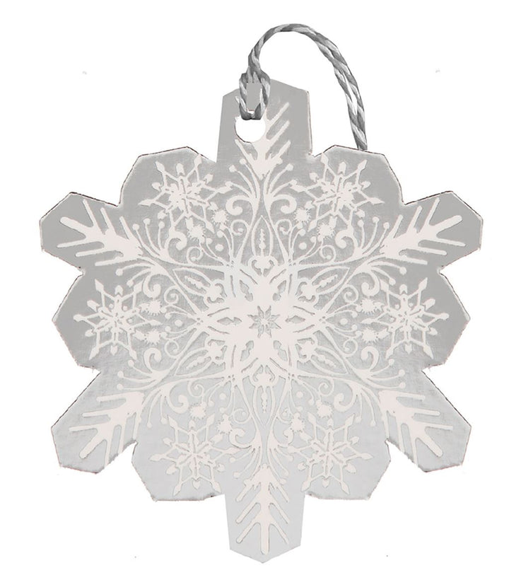 Silver Snowflake Pack of 6 Christmas Gift Tags