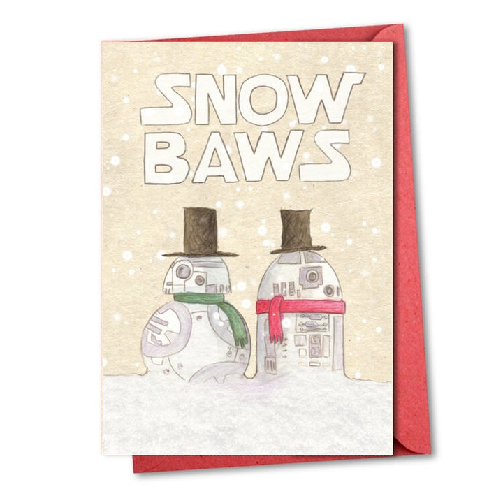 Snow Baws Christmas Card