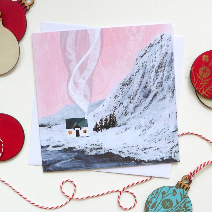 Snowy Lodge Christmas Card