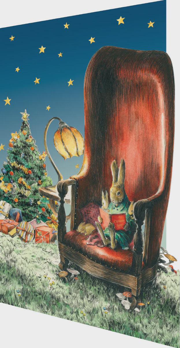 Rabbit Storytime Christmas Card