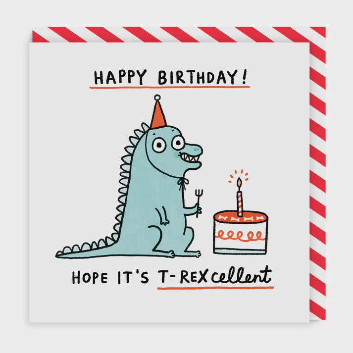 T-Rexcellent Birthday Greeting Card