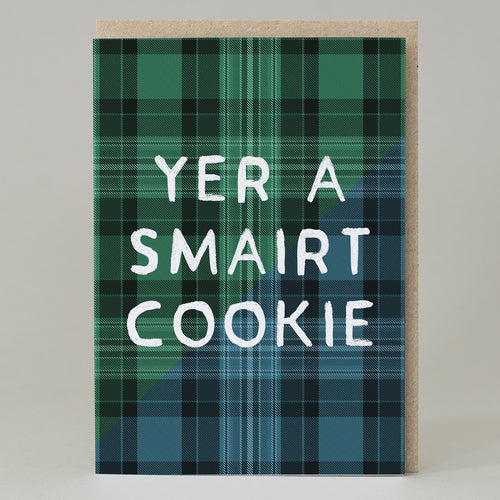 Tartan 'Smairt Cookie' Card