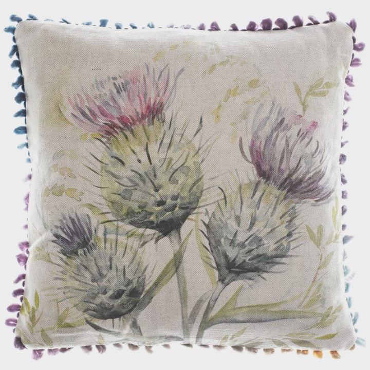 Thistle Glen Feather Cushion Natural