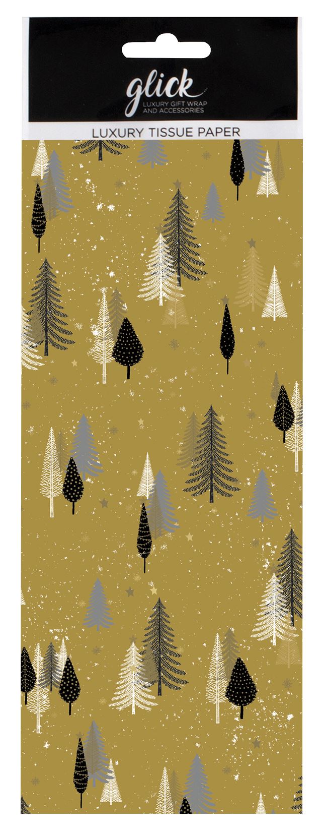 Gold Trees Christmas Tissue Paper