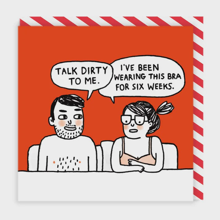 Talk Dirty To Me Square Greeting Card