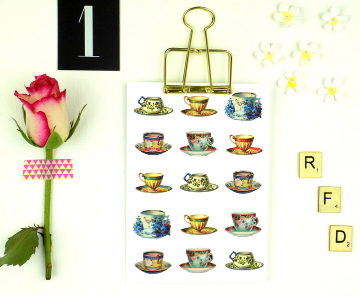 Vintage Tea Cups card