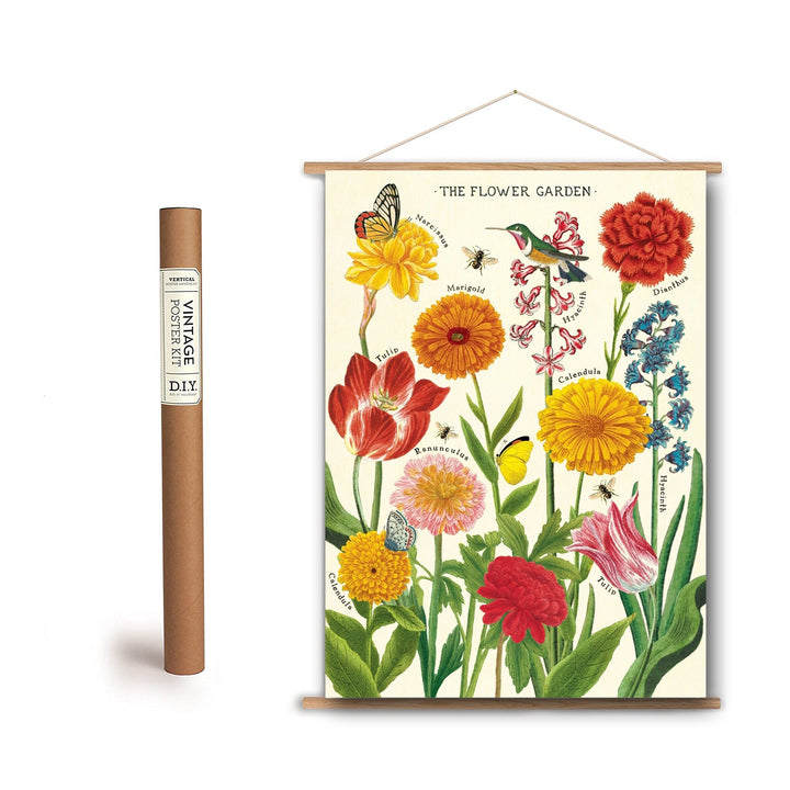 The Flower Garden Botany Chart Poster