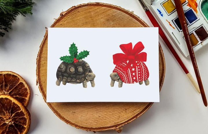 Christmas Tortoise Christmas Card