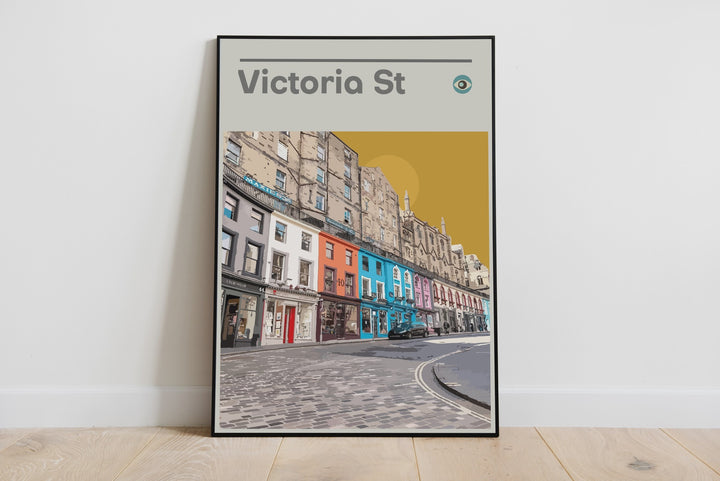 Victoria Street Edinburgh A5 Print Mustard
