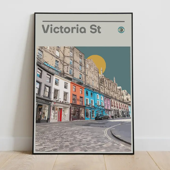 Victoria Street Edinburgh A5 Print Teal
