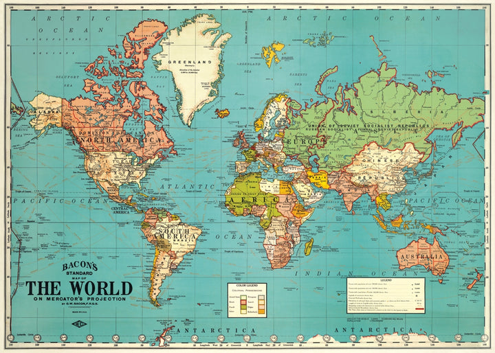 World Map 4 Print Poster