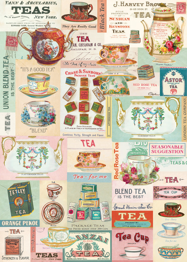 Vintage Tea Print Gift Wrap/Poster