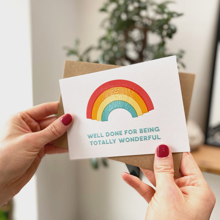Wonderful Rainbow Greeting Card | Positive Thinking |