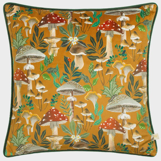 Wild Garden Mushroom Cushion