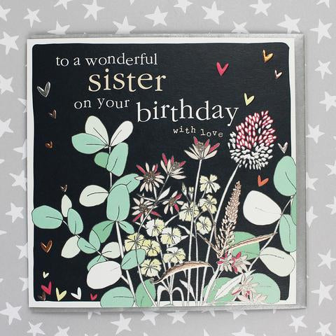 Wonderful Sister Birthday Card
