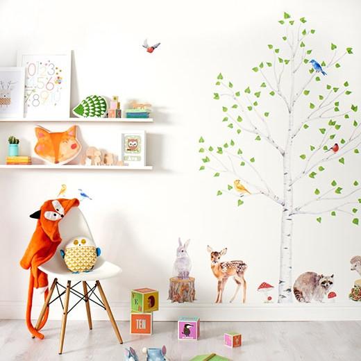 Woodland Tree & Animals Wall Stickers