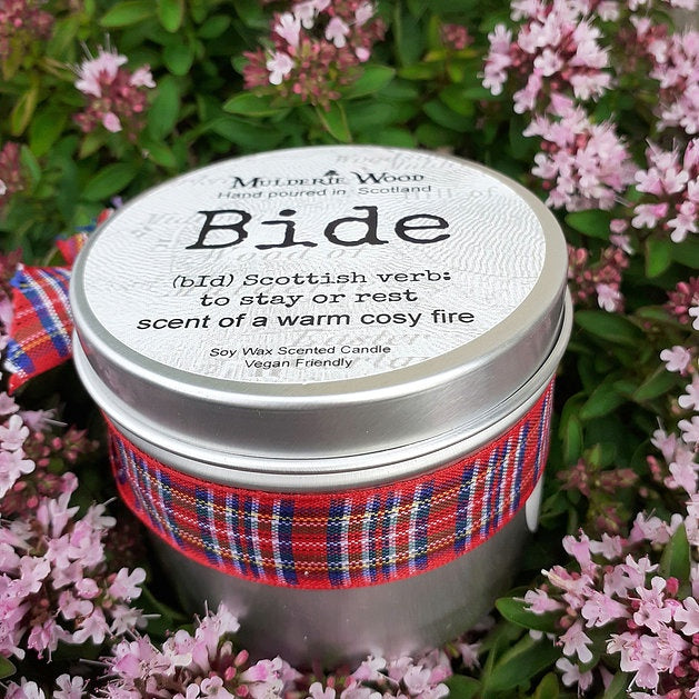 Scottish Bide Camp Fire Side Soy Wax Tin Candle