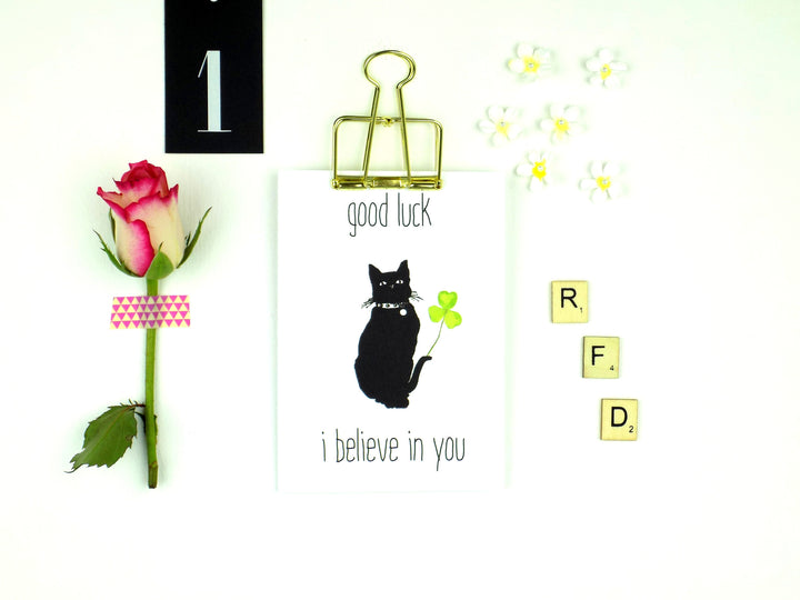 Good Luck I Believe In You (Cat) card