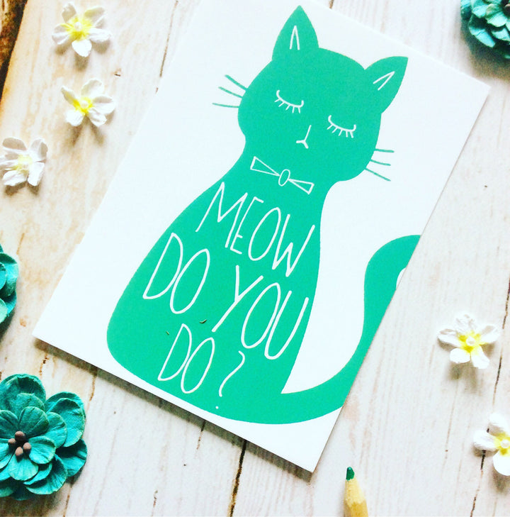 Meow Do You Do Cat Postcard